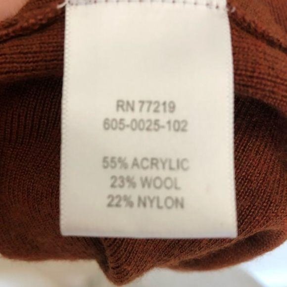 Twinhill wool bend burnt orange full zip up cardigan knit fall sweater sz Small - Picture 3 of 6